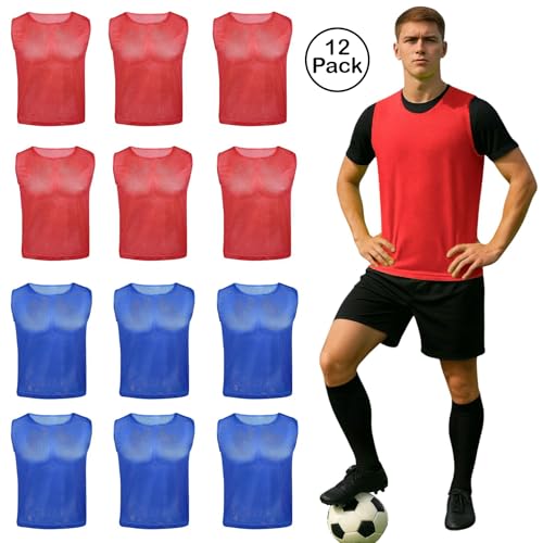 Youth Soccer Scrimmage Vests - Lightweight Breathable Pinnies