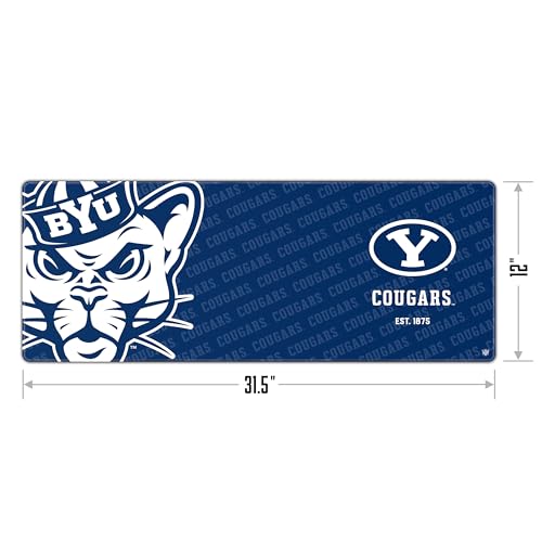 BYU Cougars Desk Pad - Water & Stain Resistant, Non-Slip Rubber