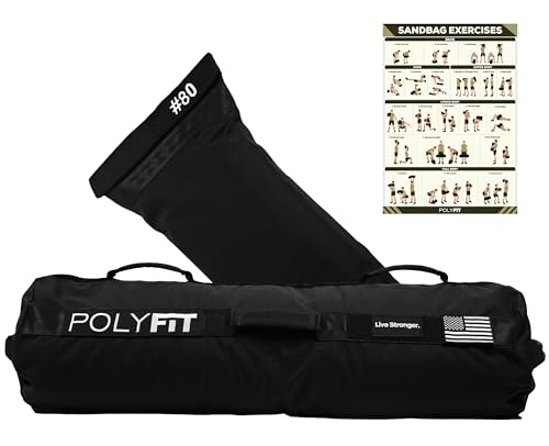 Workout Sandbag Pro - 80 lb Triple Closure Filler Bag, 7 Handles