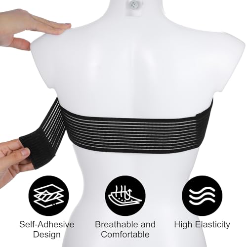 Chest Compression Band for Breast Support - Black 59-Inch