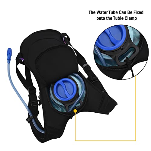 Lightweight Hydration Backpack with 2L Bladder - Black