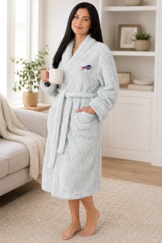 Sherpa Bath Robe - Buffalo Bills - Small/Medium - Gray