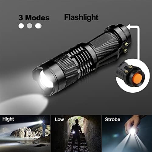 KOMI LED Flashlights - High Lumens 5-Pack | Waterproof, Adjustable Focus for Outdoor & Emergency Use