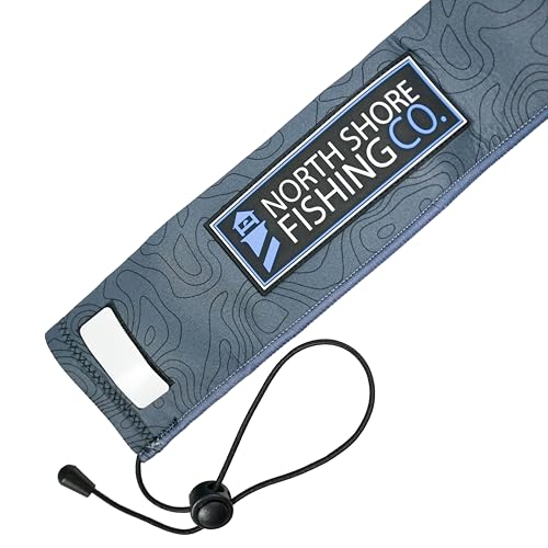 Premium Neoprene Fishing Rod Sleeve – Floating, Puncture Resistant, Labeled Protective Sock for Casting, Spinning, Trolling Fishing Rods