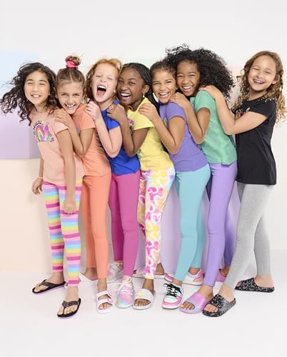 Children's Place Girls Printed Leggings 8 Pack - Medium Multicolor
