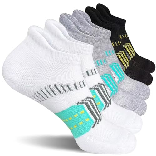 Women's Athletic Crew Socks - Moisture-Wicking Cotton Blend - 3 Pack