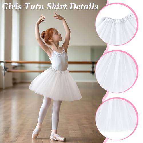 Layered Tutu Skirt Dress for Toddler Girls - White