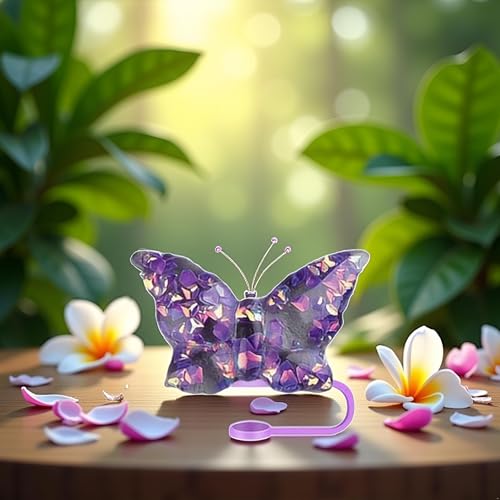 Purple Butterfly Straw Cover Cap for Stanley Cup - Silicone Toppers