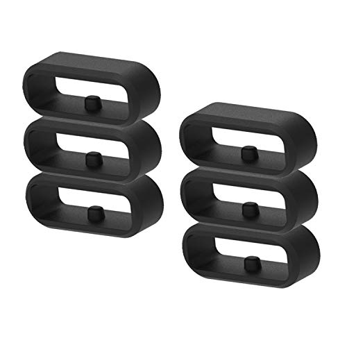 6-Pack Silicone Watch Band Keeper Loops - Replacement Fastener Rings