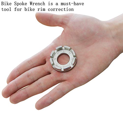 Durable Steel 8-in-1 Bicycle Spoke Wrench for Rim Truing