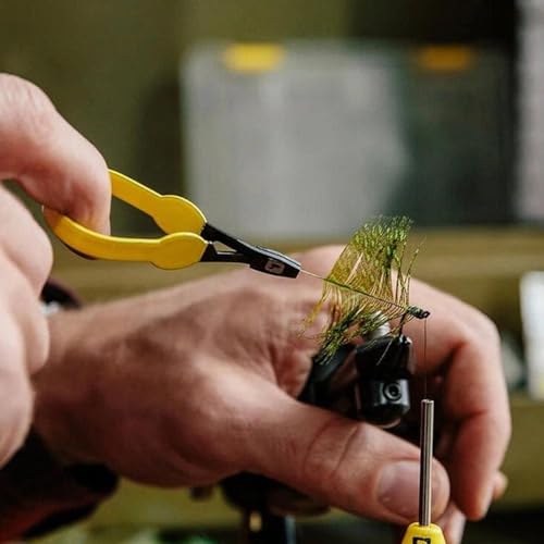 Loon Ergo Hackle Plier for Fly Tying - Versatile Smooth Tips, 1/8" Taper
