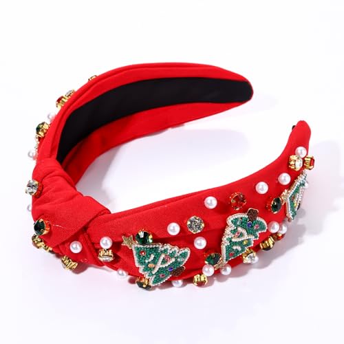 Christmas Headband for Women - Jeweled Xmas Tree 3