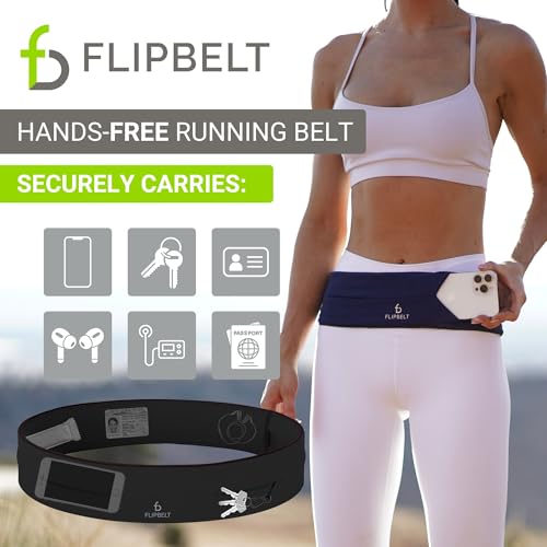 Running Belt with Phone Holder - Medium Black Money Pouch