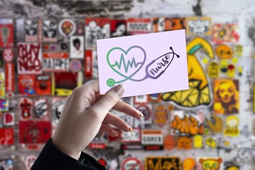 Nurse Stethoscope Heartbeat Vinyl Sticker Decal - 5.5 inches