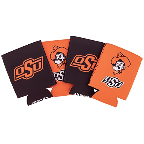 Oklahoma State Cowboys Can Insulator Beverage Holder - 4 Pack