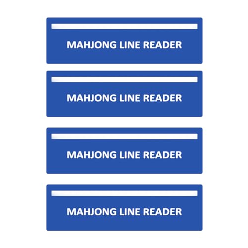 Mahjong Line Finder 4-Pack - Dark Blue Card Guide & Accessories