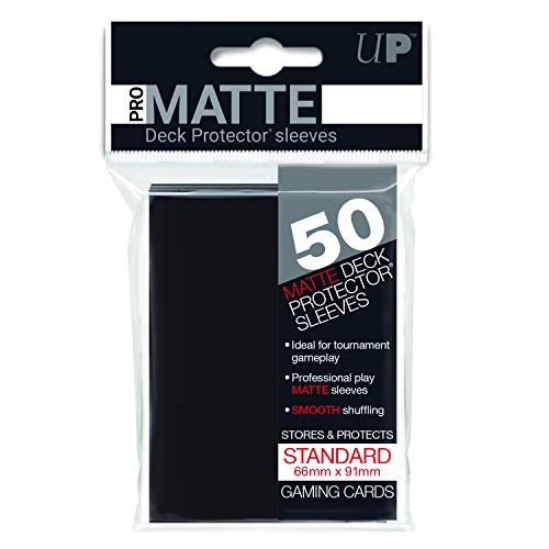 Standard Size Deck Protector Sleeves - 50 Count, Black