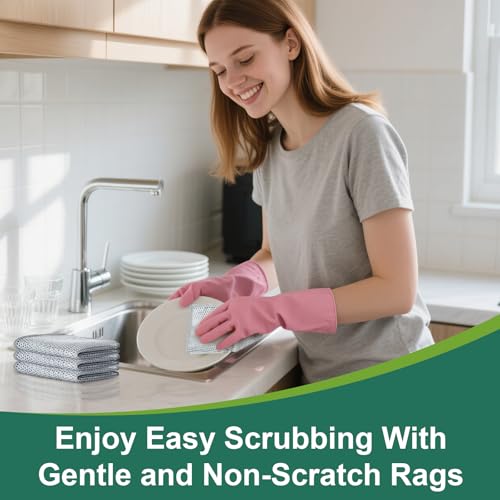 Wire Dishcloths - 24 Pack Reusable Cleaning Rags (7.87 x 7.87)
