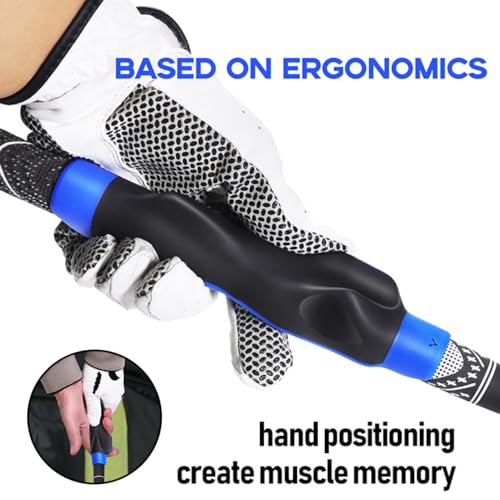Golf Grip Trainer - Correct Hand Position Swing Aid for Right-Handed - Blue