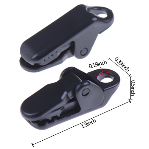 20 Pack Small Tarp Clips - Durable Black Tent Snaps for Camping