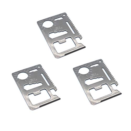 11-in-1 Stainless Steel Survival Multi-Tool Card - Compact EDC Wallet Tool