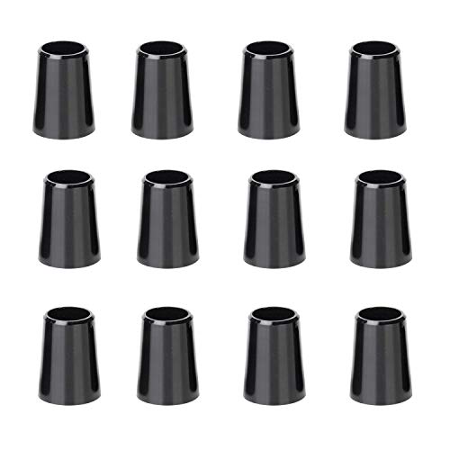 12 Pack Golf Iron Ferrules - Solid Black, 0.355 ID x 0.750 L