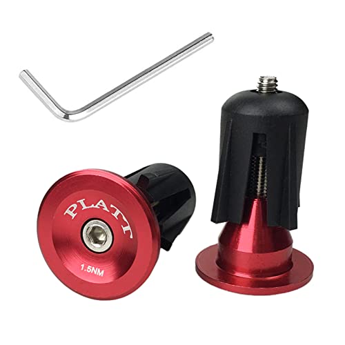 Bicycle Bar End Plugs - Aluminum Bike Handlebar Caps - Red 01