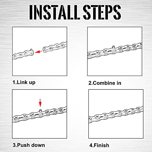 MOHEGIA 116-Link 1/2 x 3/32 inch Bike Chain for 6/7/8/9 Speed — High-Strength, Rust-Resistant