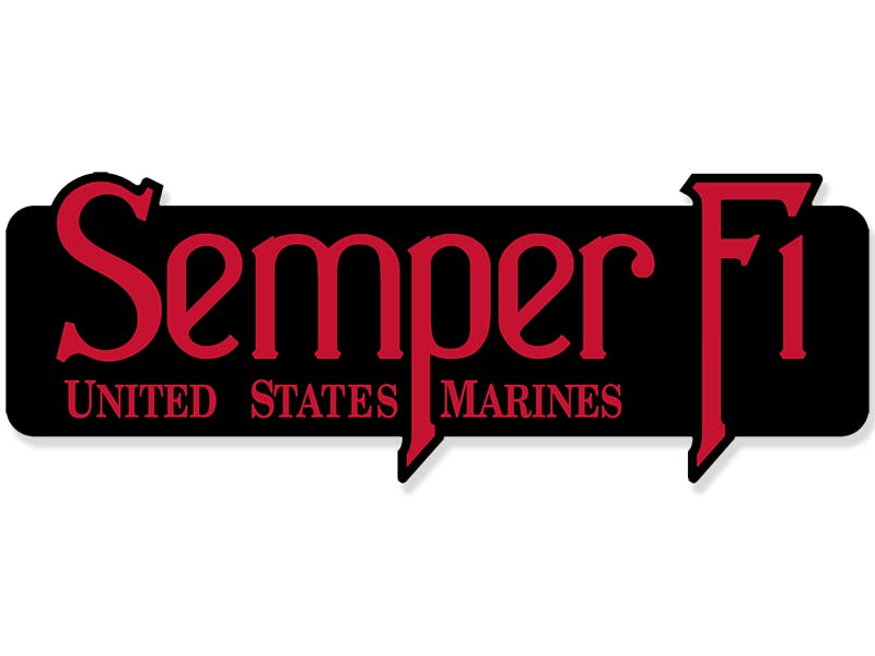 Semper Fi Bumper Sticker - Military Vinyl Decal, 3 x 8 Inch