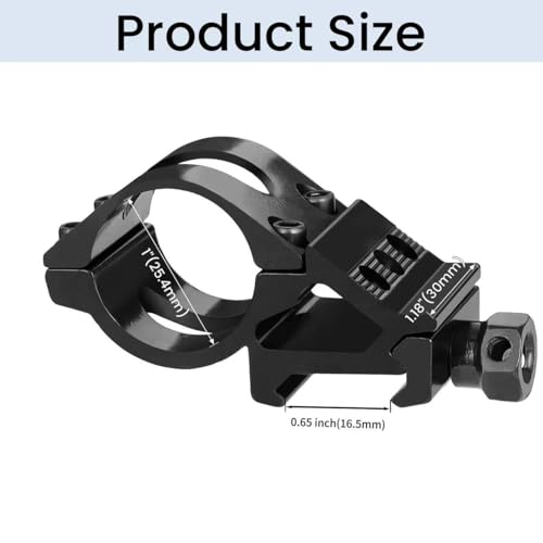 Offset Picatinny Flashlight Mount - 1 Inch Aluminum Alloy