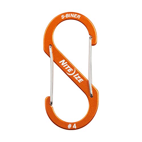 S-Biner Dual Carabiner - Size 4 Lightweight Aluminum Hook - Orange