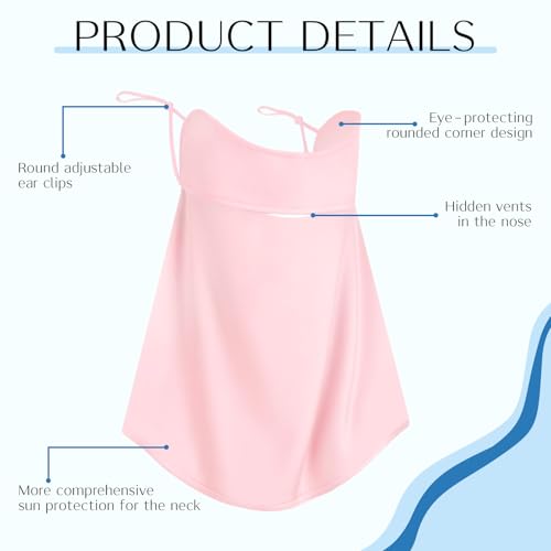 Sun Protection Face Mask & Neck Gaiter Scarf - Pink & Blue