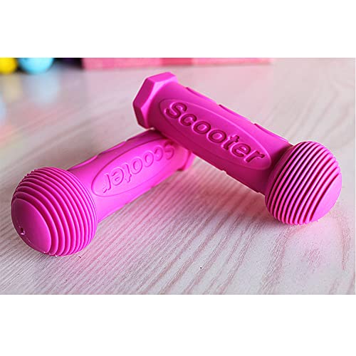 Kids Scooter Handlebar Grips - Rose Red, Soft & Anti-Slip