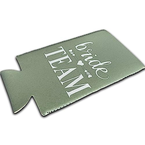 Sage Green LADY&HOME 10-Piece Bride & Team Can Coolers Set, Bachelorette Party Favors