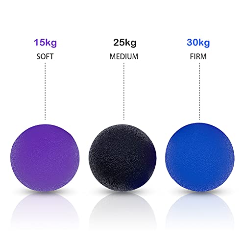 2-Inch Stress Balls for Adults - 3-Pack Hand Grip Exercise