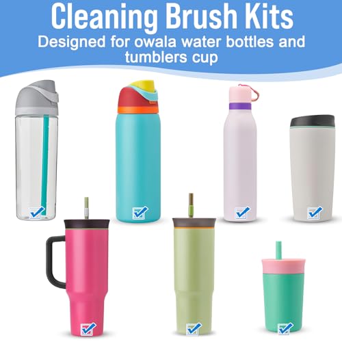 Water Bottle Cleaner Brush Set - 5 Piece Kit for Owala & More