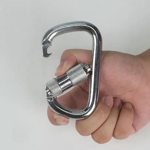 BYANG Auto Locking Carabiner 45KN 10000lbs Heavy Duty Large Climbing Carabiner - Black 1 Pack