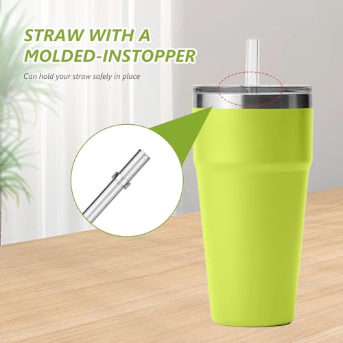 LiStarUs 30 oz Tumbler Straw Lid Replacement Set for YETI Rambler & More - 2 Pack