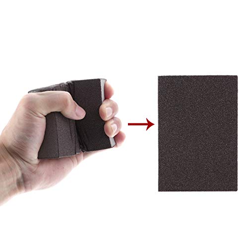 Sanding Sponge, Sanding Blocks, Washable and Reusable Sand Sponge Kit, 8 Pieces (Fine Grade)