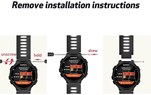 NotoCity Black-Grey Silicone Sport Watch Band Compatible with Forerunner 220/230/235/620/630/735XT & Approach S20/S5/S6