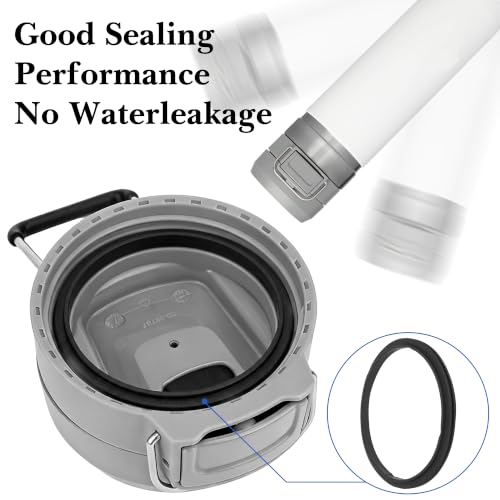 6 Pack Silicone Water Bottle Gasket Replacement - Black
