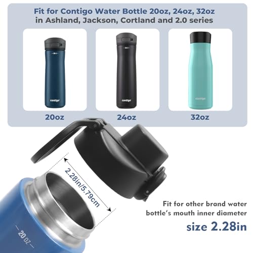 Replacement Lid for Contigo Water Bottles - 1 Pack, Spill-Proof