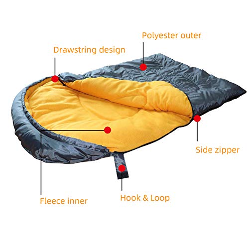 Dog Sleeping Bag Waterproof Warm Packable Bed with Storage for Indoor