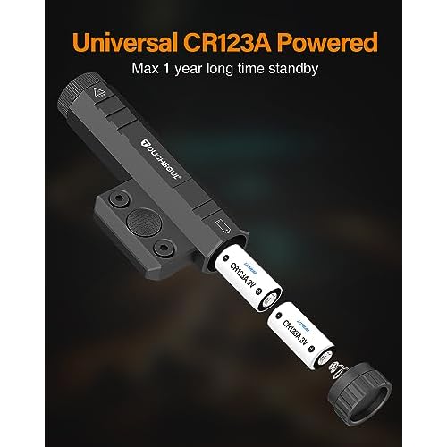 TOUGHSOUL Mlok Flashlight 1450 Lumen with Momentary Strobe Function Light Replaceable Batteries Included