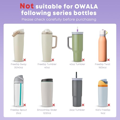 Silicone Protector Boot for Owala Water Bottles - Glitter Purple, 40 oz
