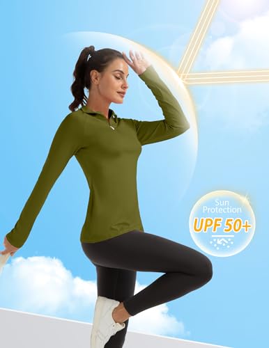 Women's Long Sleeve Polo Shirt - UPF 50+ Sun Protection - Mustard Yellow XS
