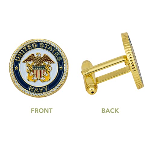 Navy Logo Cufflinks - Official US Navy Patriotic Gift