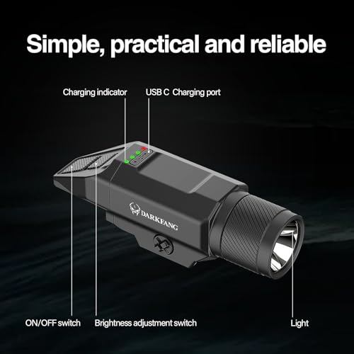 DarkFang White Low Profile 1500 Lumen Tactical Rifle/Shotgun Light