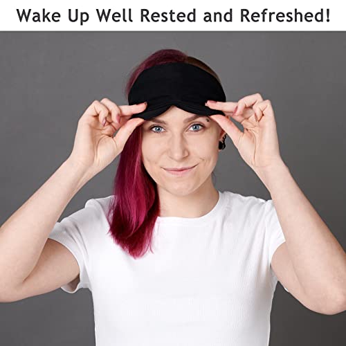 JOMO 100% Tencel Sleep Eye Mask, Black – Pack of 1, Superior Breathable Comfort