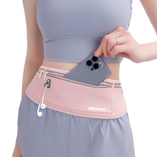 RDMODO Running Belt Fanny Pack for Women 02-Pink, Water-Resistant Waist Pack